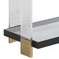 Uttermost Bendena Side Table in Satin Black and Brass, , large