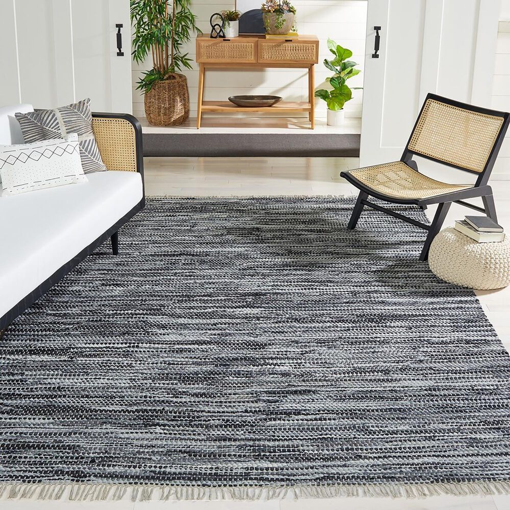 Safavieh Montauk MTK251 8&#39; x 10&#39; Grey and Black Area Rug, , large