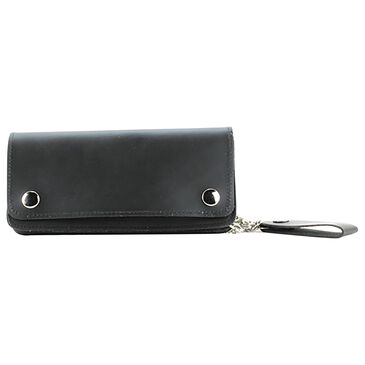 Das Companies 7" Leather Wallet Biker with Chain in Black, , large