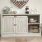 Sauder Barrister Lane 61" Entertainment Credenza in White Plank, , large