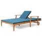 Hearth and Haven Perla Outdoor Double Chaise Lounge with Cushion in Teak, , large