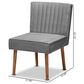 Baxton Studio Alvis Side Chair with Grey Velvet Cushion in Walnut Brown, , large