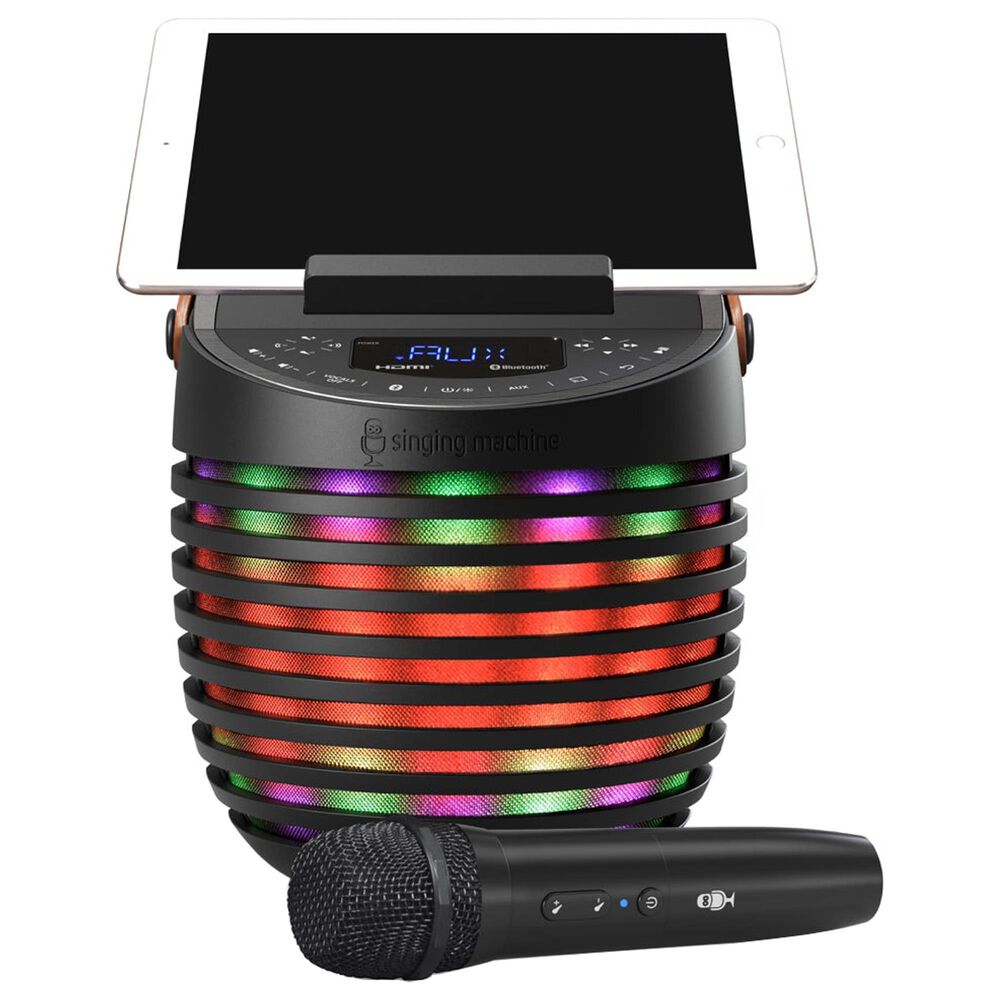 Singing Machine Bluetooth Karaoke Machine with Tablet Holder