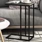 HOMLUX C Shaped Side Table in French Oak Grey and Black, , large
