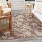 Nourison Garden Oasis Floral Mocha 6" x 9" Indoor/Outdoor Area Rug, , large