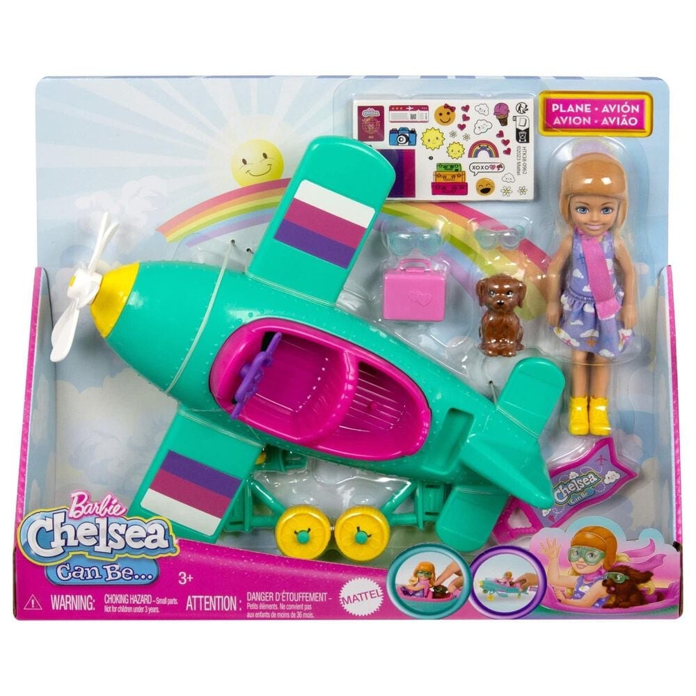 Barbie Barbie Chelsea Can Be Plane Doll and Accessories in Multicolor, , large