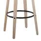 LumiSource Toriano Swivel Bar Stool with Grey Fabric Upholstery in Whitewashed and Black (Set of 2), , large