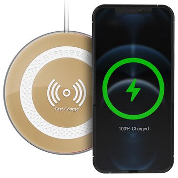 Hypercel ChargePad Pro 15W Wireless Fast Charger in Gold, , large
