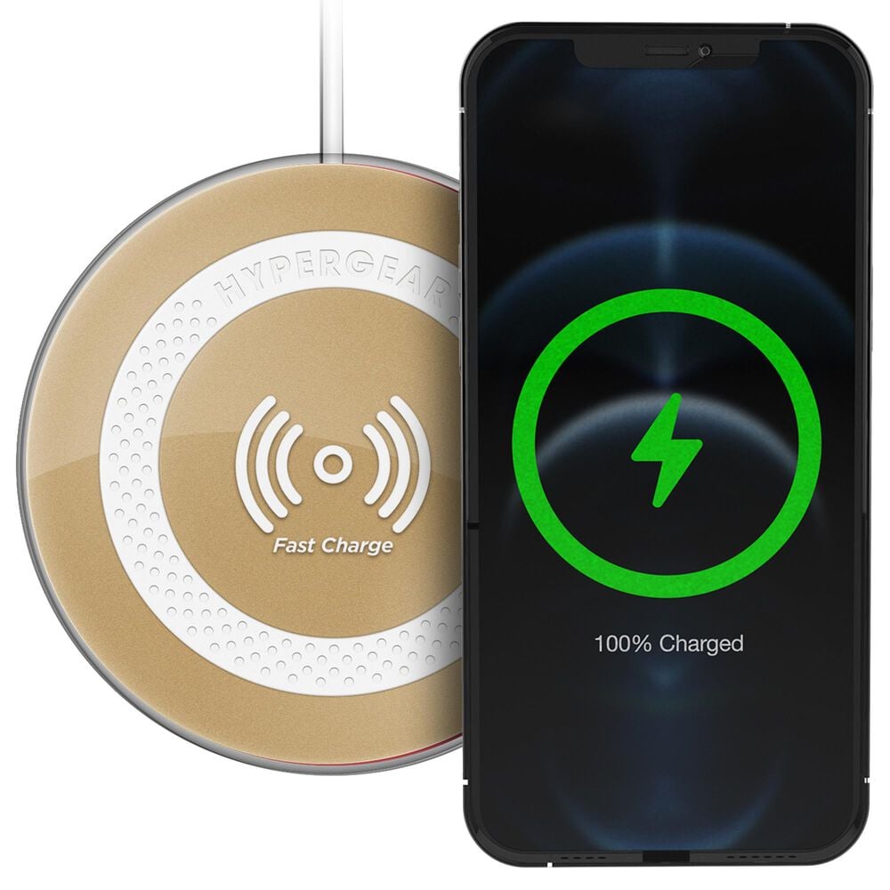 Hypercel ChargePad Pro 15W Wireless Fast Charger in Gold, , large