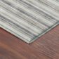 Dalyn Rug Company Soft Essentials Striped Silver 9" x 12" Indoor/Outdoor Area Rug, , large