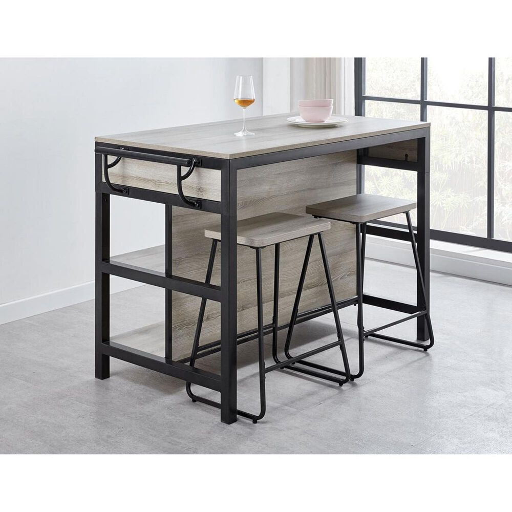Crystal City Carson Counter Island in Gray and Black, , large