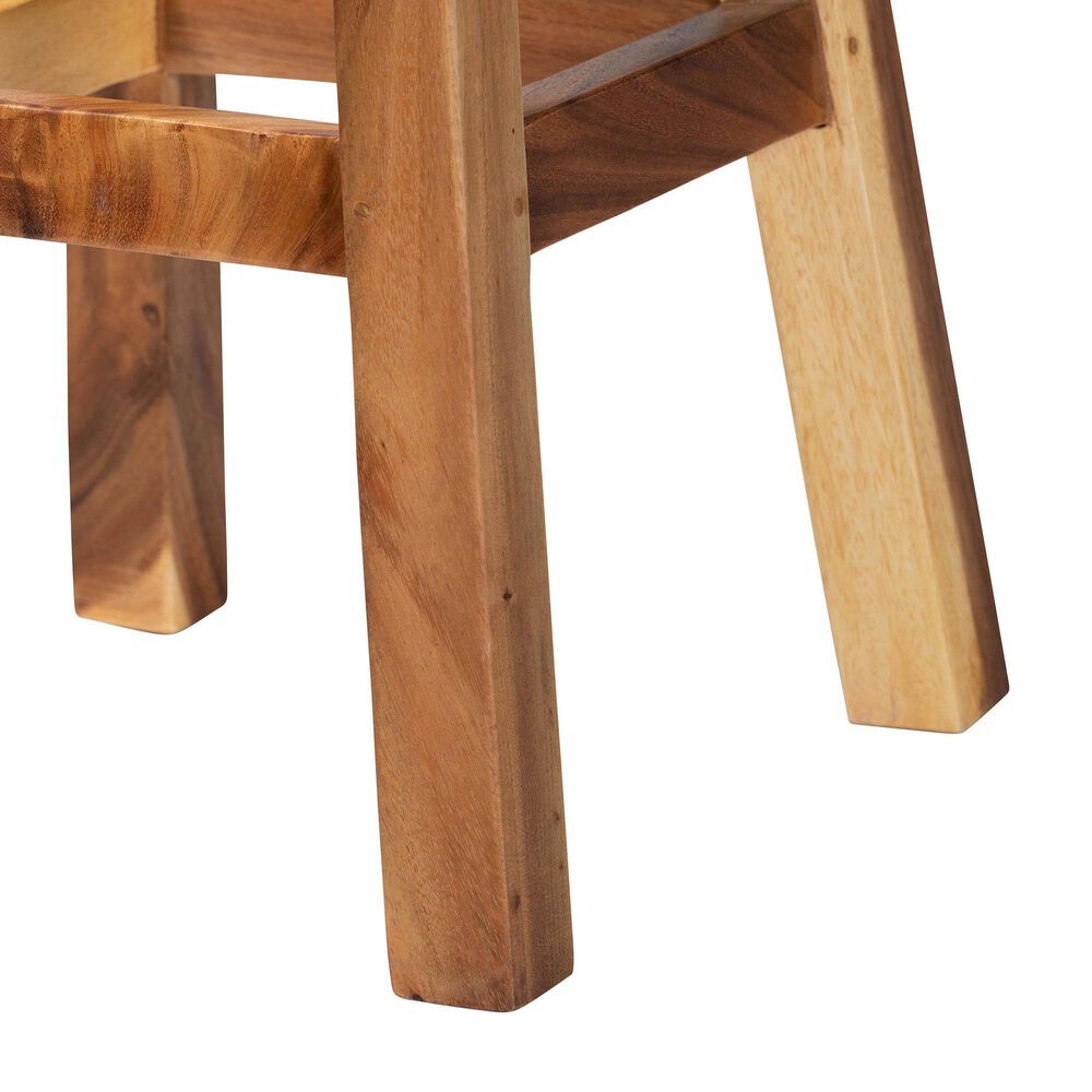 Baxton Studio Luli Bar Stool in Natural Brown, , large