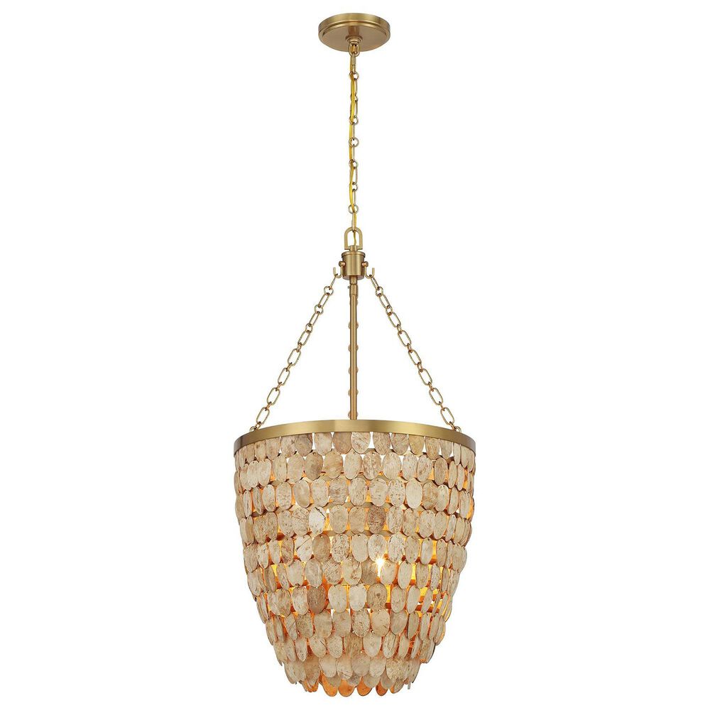 Savoy House Catalan 4-Light Pendant in Warm Brass, , large