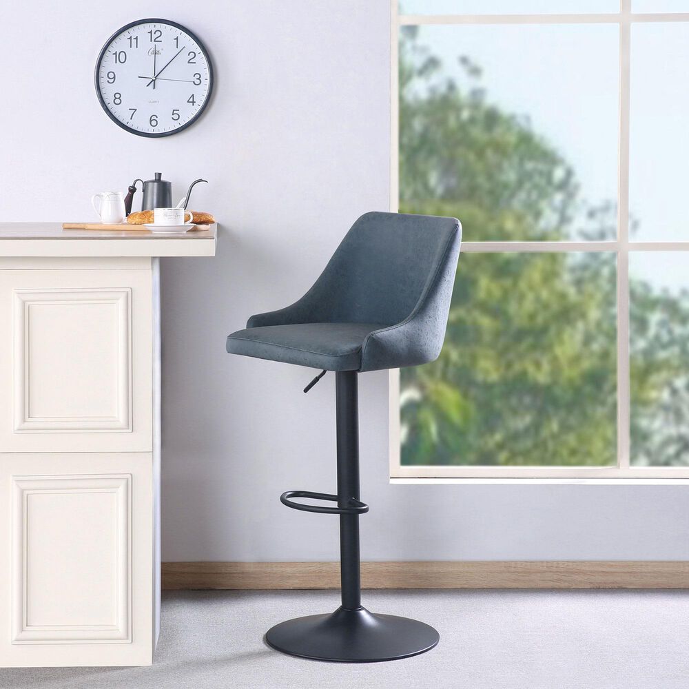 Office Star Products Sylmar Height Adjustable Swivel Stool in Navy, , large