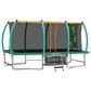 HOMLUX 8" x 14" Outdoor Trampoline with Football and Target Cloth in Green, , large
