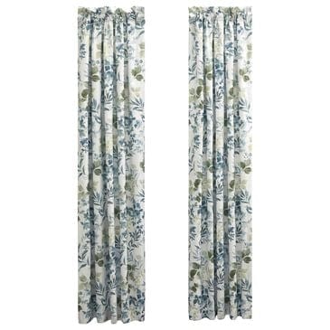 Royal Court Evergreen 84" x 50" Window Panel Pair in Blue and Green, , large