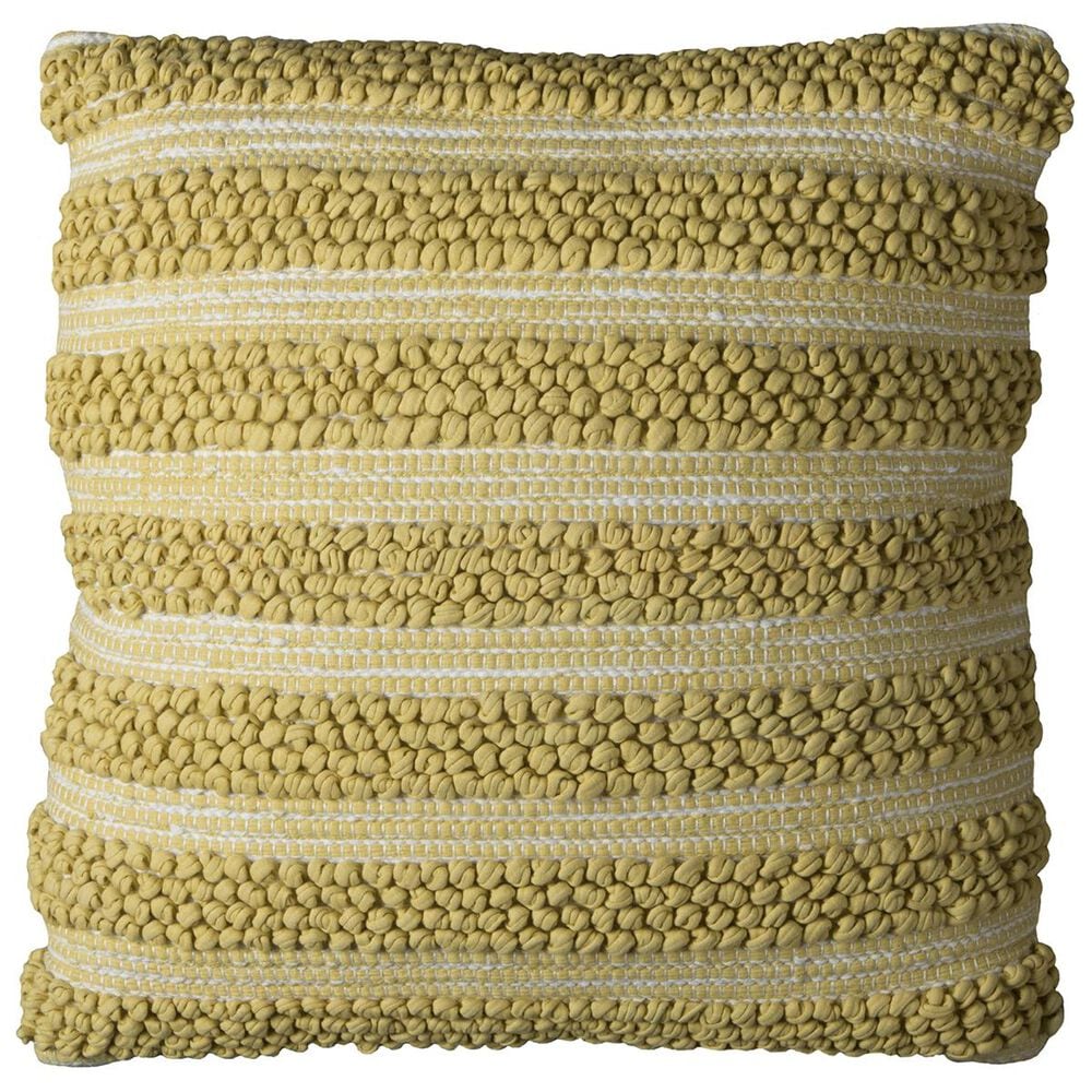 Rizzy Home 20" x 20" Pillow Cover in Yellow with White, , large