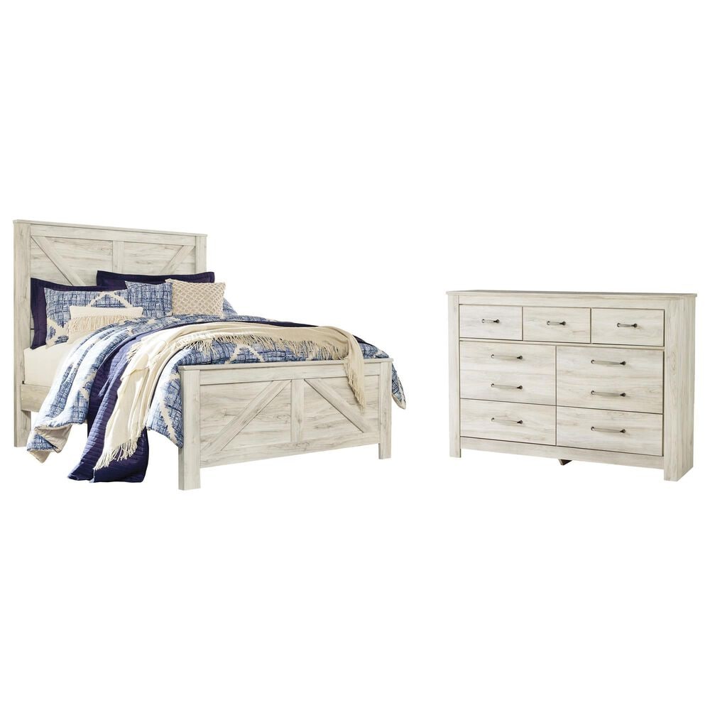 Ashley Bellaby 2-Piece Queen Panel Bedroom Set in Whitewash, , large