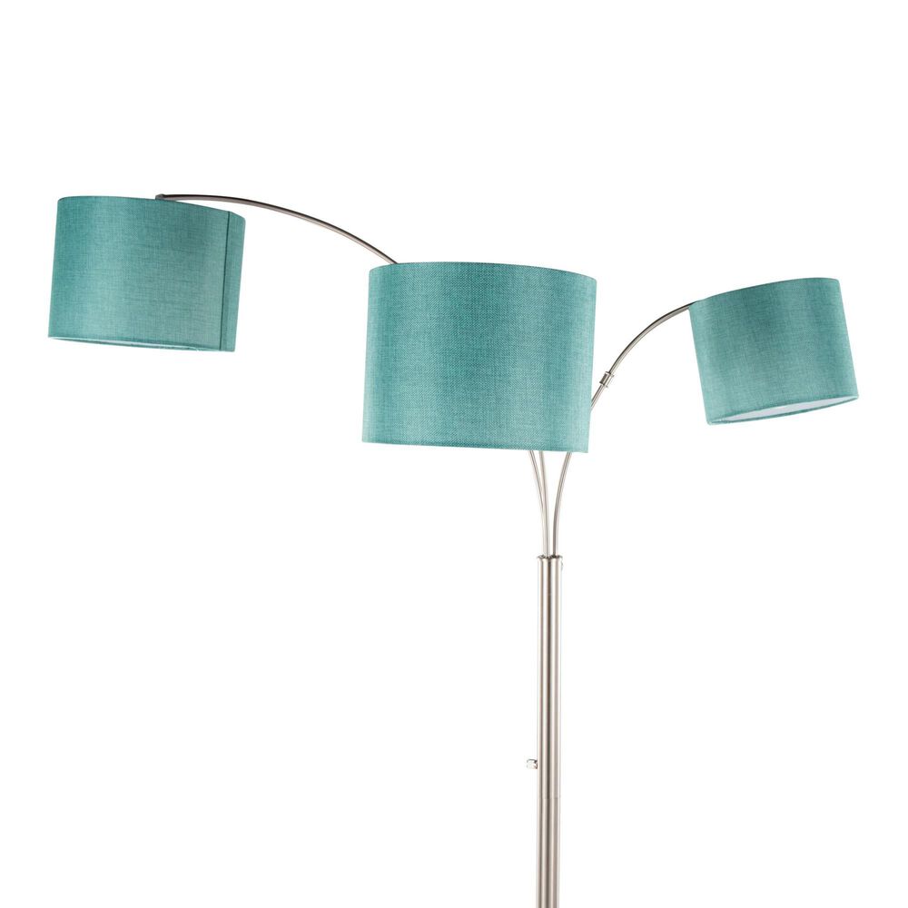 Grandview Gallery Willow Trio Floor Lamp in Brushed Nickel, , large