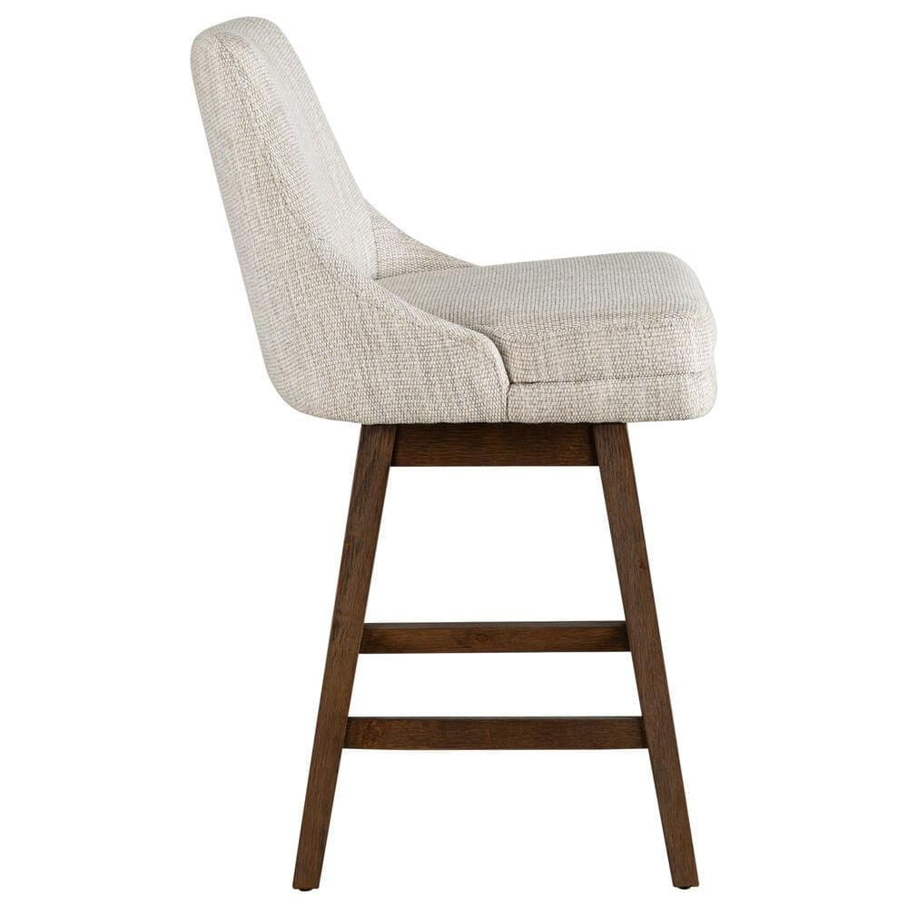 Armen Living Branson 26" Swivel Counter Height Stool in Brown, , large