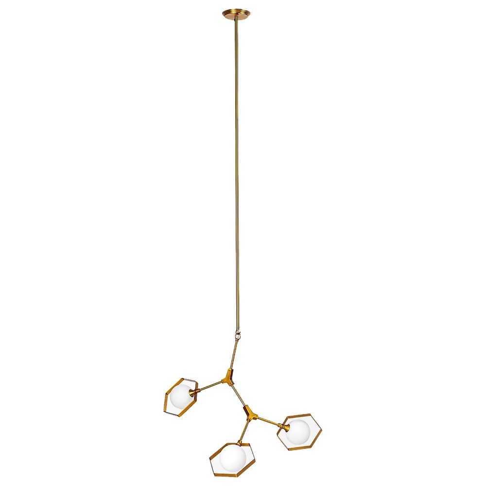 Mercana Desousa I 3-Light Chandelier in Antiqued Brass, , large