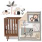 Lambs and Ivy Patchwork Jungle 4-Piece Crib Bedding Set in Heather Gray, Creamy and White, , large