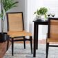 Baxton Studio Lingga Side Chair in Dark Brown and Natural Brown, , large