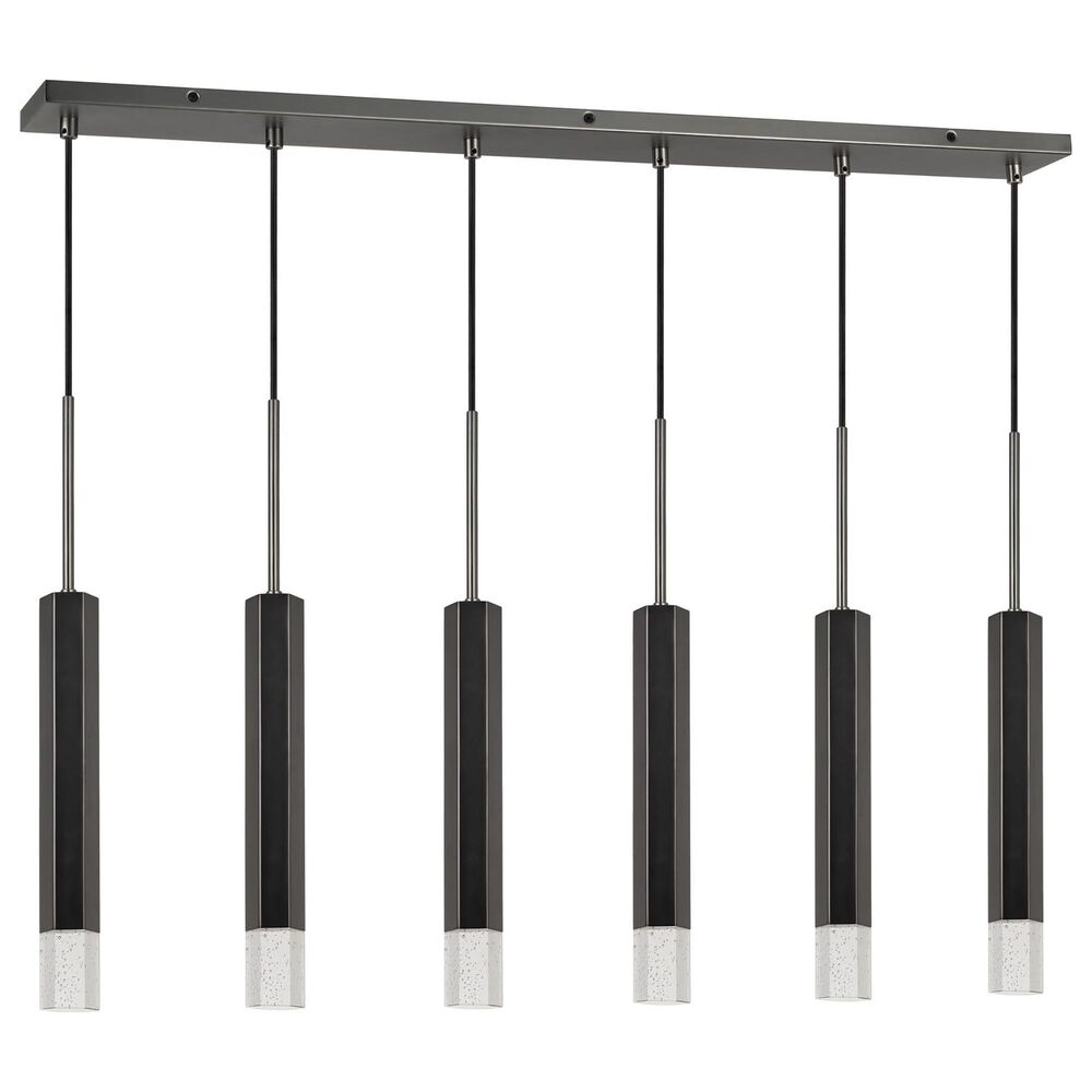 Cal Lighting Troy 6-Light LED Dimmable Pendant in Gun Metal, , large