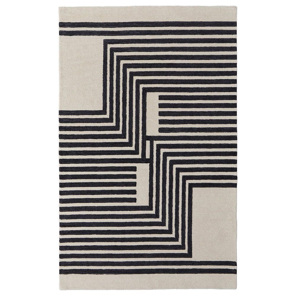 Feizy Maguire 8900F 3"6" x 5"6" Ivory and Black Area Rug, , large