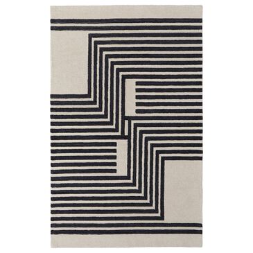 Feizy Rugs Maguire 8900F 3"6" x 5"6" Ivory and Black Area Rug, , large