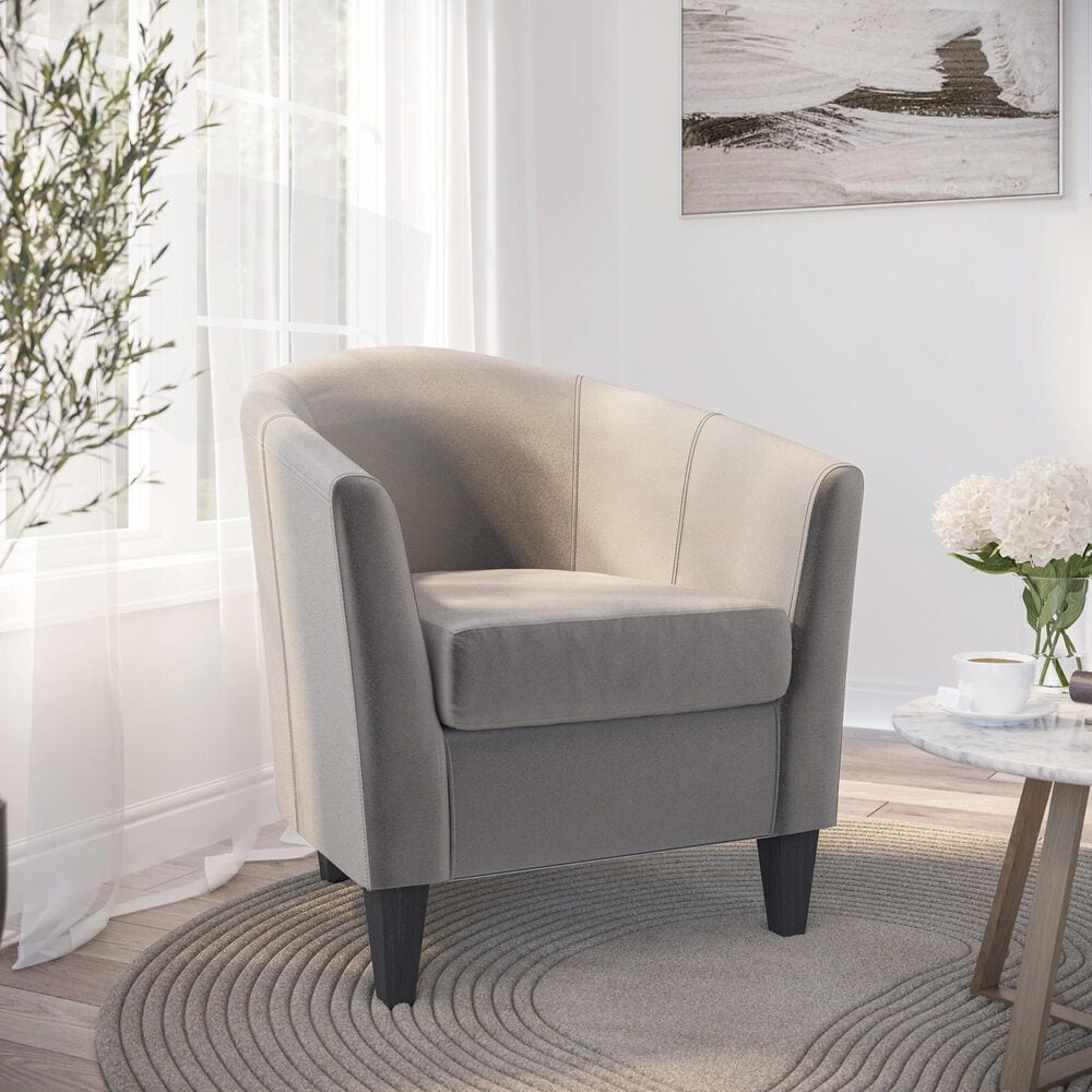 Overman International Corp Chantel Accent Chair in Chantel Pewter Velvet, , large