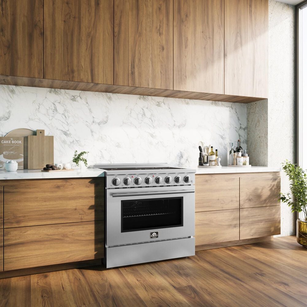 Forno Paolo 36" Freestanding Electric Range in Stainless Steel, , large
