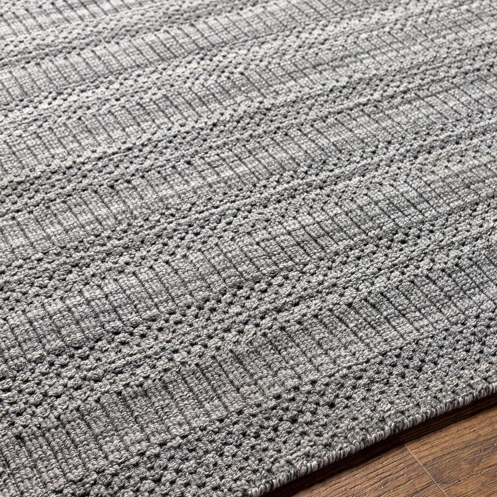 Surya Hickory 9&#39; x 12&#39; Gray, Charcoal, Light Slate and Cream Area Rug, , large