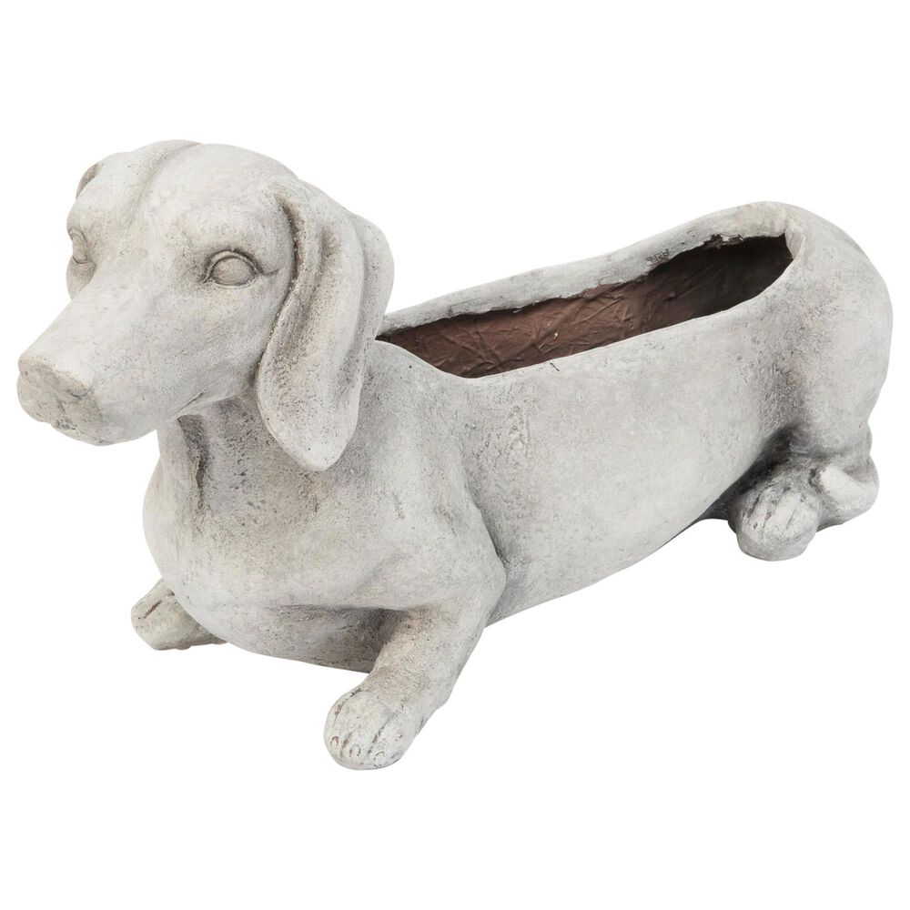 The Gerson Company 22" Dog Planter in Brown, , large