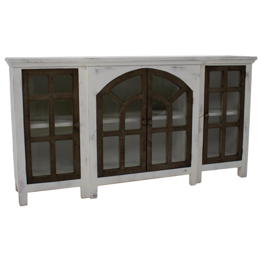 Vintage Arche 4-Door Console Cabinet in Nero White and Gray, , large