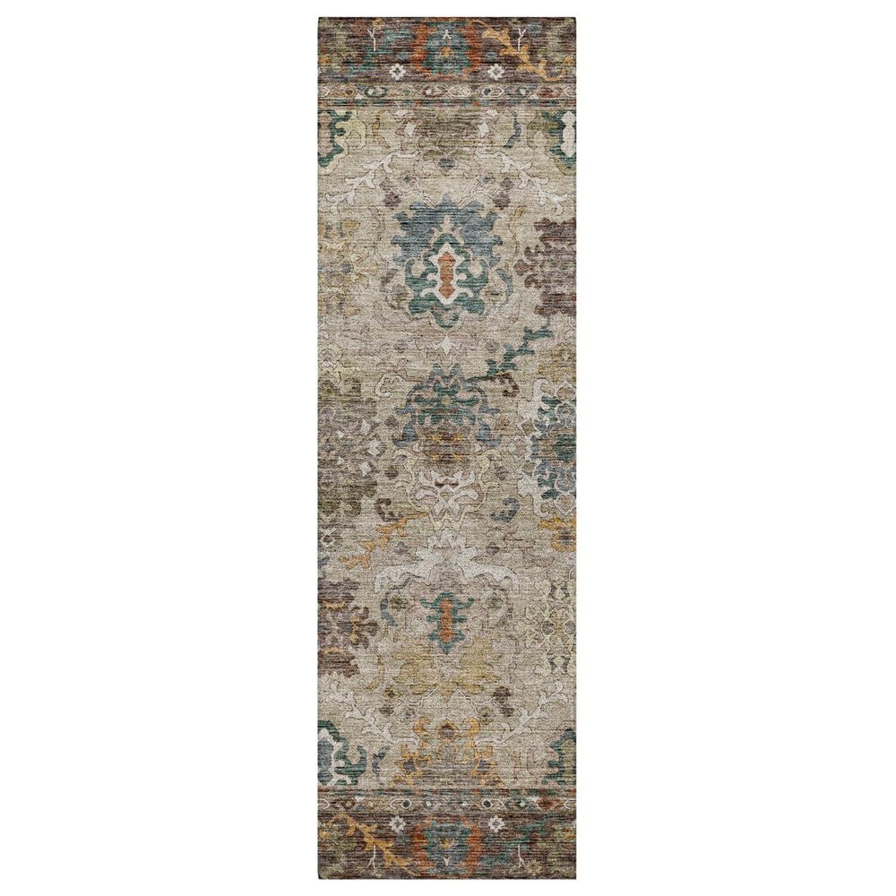 Dalyn Rug Company Silk Road Chocolate, Ivory, Gold, Copper, Blush, Aloe and Wheat 2"3" x 7"6" Runner, , large