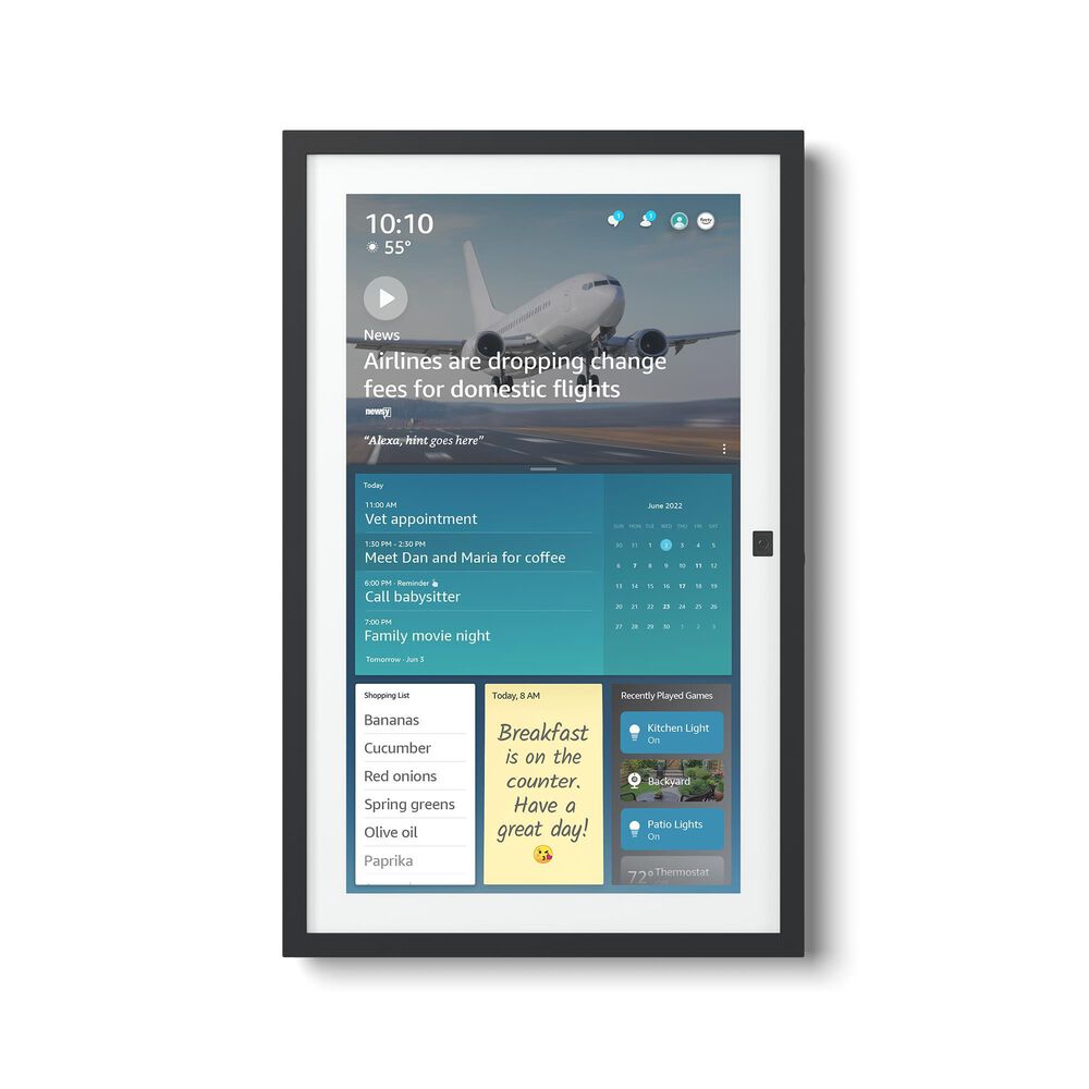 Amazon Echo Show 15 | A stunning HD 15.6&quot; smart kitchen TV for home organization with Alexa, , large
