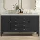 James Martin Vanities Myrrin 60" Double Vanity in Carbon Oak with 3 cm Lime Delight Quartz Top, , large