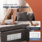 HOMLUX 2-Piece Stationary Left-Facing Chaise with Loveseat and Corduroy Fabric Upholstery in Grey, , large