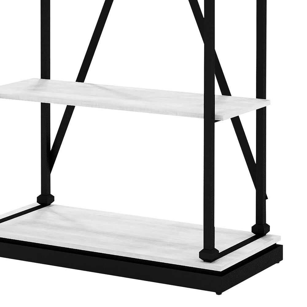 Furniture of America Kidd 33&quot; Bookcase in Antique White/Black, , large