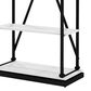 Furniture of America Kidd 33" Bookcase in Antique White/Black, , large