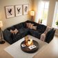 Noviland HOMLUX 5-Piece Mod Sectional with Chaise in Black, , large