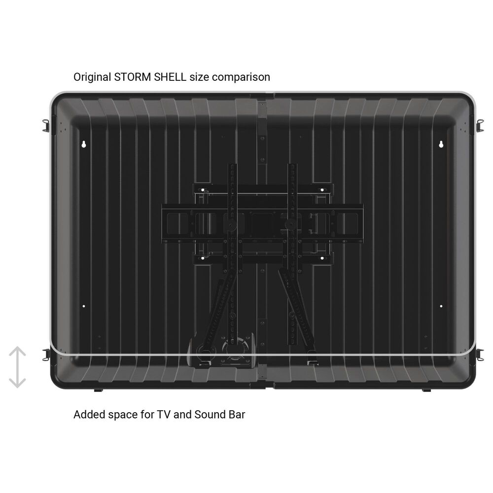 Storm Shell XL 55" Outdoor TV and Soundbar Enclosure in Black, , large