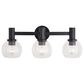 Vaxcel Marshall 3-Light Bathroom Vanity in Matte Black, , large