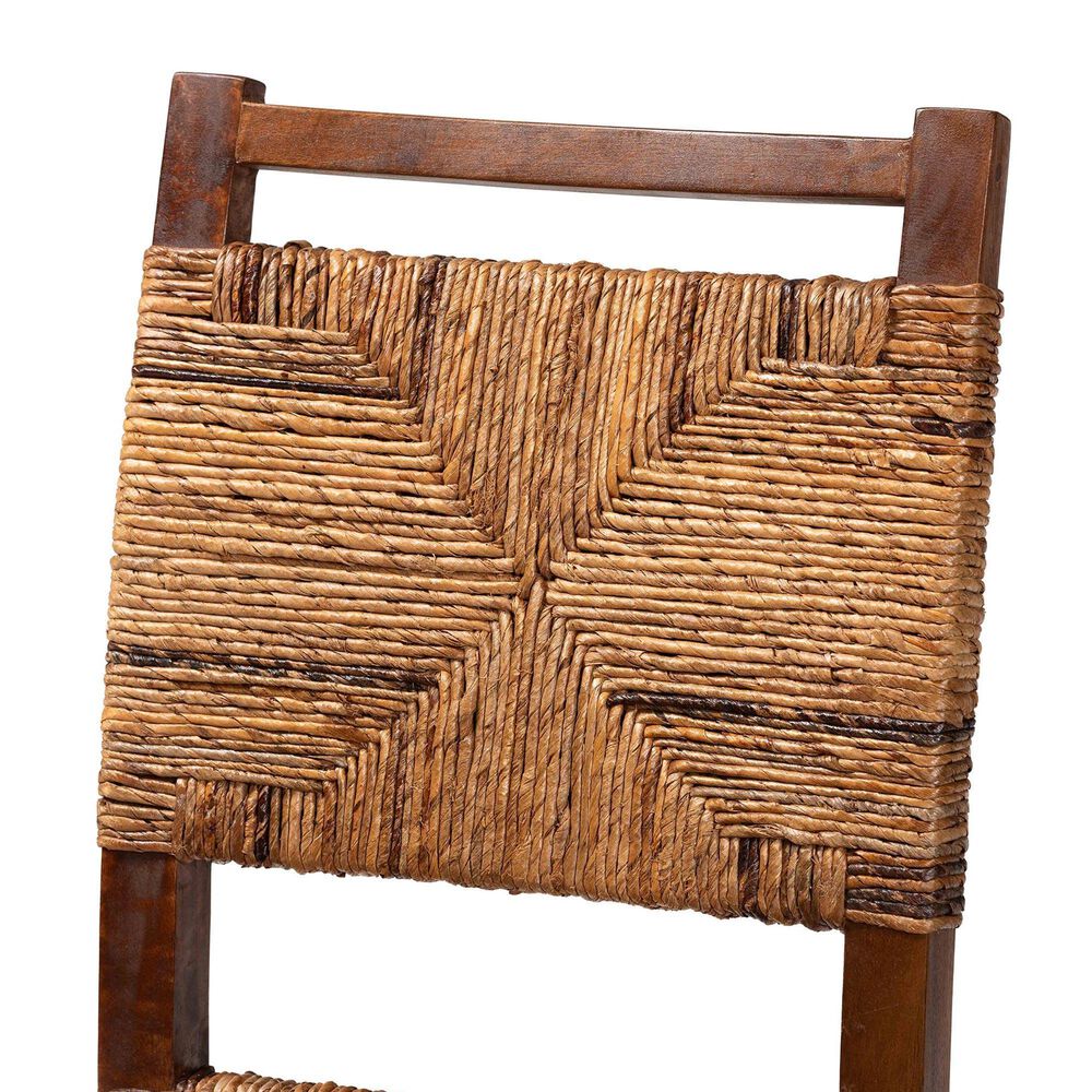 Baxton Studio Cordoba Side Chair in Natural Seagrass and Teak (Set of 2), , large