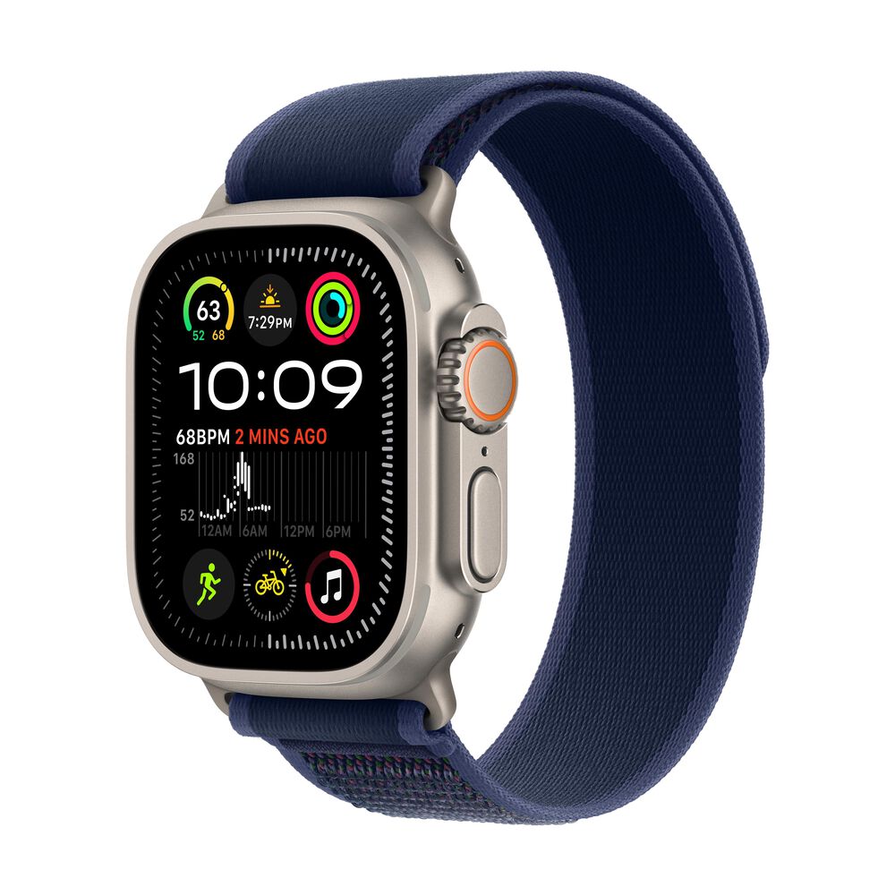 Apple Watch Ultra 2 GPS + Cellular 49mm Natural Titanium Case with Blue Trail Loop - M/L, , large