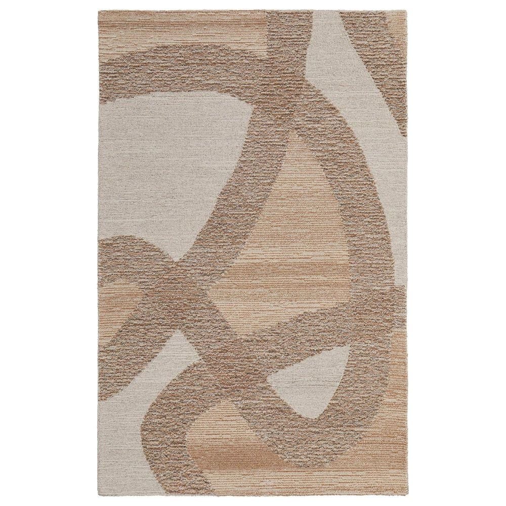 Feizy Pollock 5" x 8" Beige and Ivory Area Rug, , large