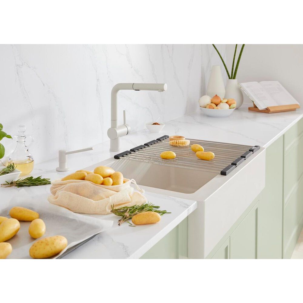 Blanco Linus Pullout Kitchen Faucet with Dual Spray 1.5 GPM in Soft White, , large