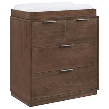 Delta Children Forever 4-Drawer Dresser with Changing Top in Teak Brown, , large