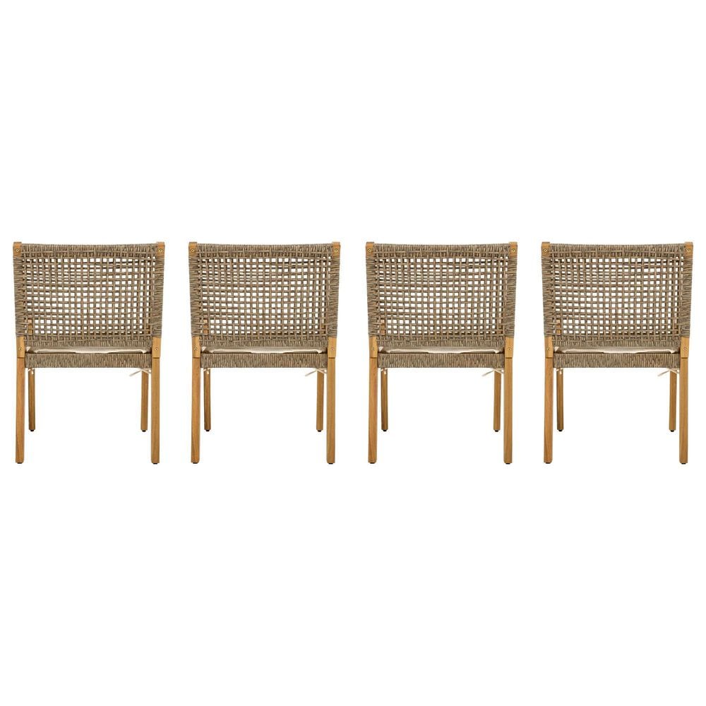 Hearth and Haven Outdoor Dining Chair in Cream (Set of 4), , large